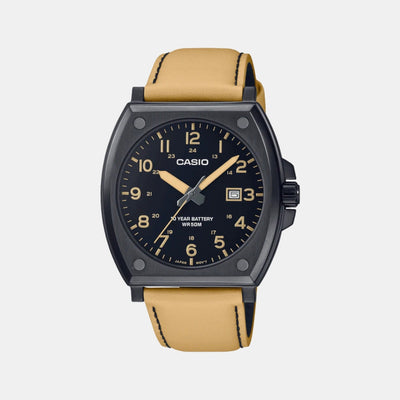 Enticer Men Quartz Black Dial Analog Leather Watch A2121