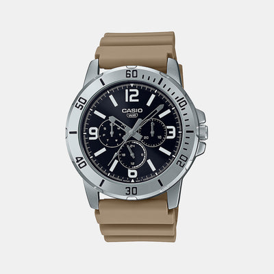 Enticer Men Quartz Black Dial Chronograph Resin Watch A2145