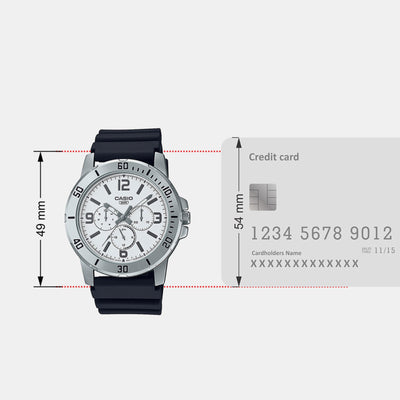 Enticer Men Quartz White Dial Chronograph Resin Watch A2146