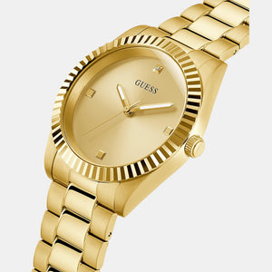 Connoisseur Round Men Quartz Gold Dial Analog Stainless Steel Watch GW0542G2