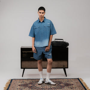 SUPERKICKS | PINSTRIPE SHIRT { BLUE/WHITE