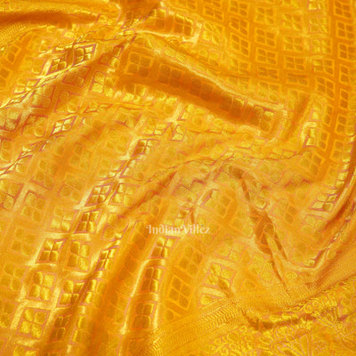 Black Golden  Striped Body Work Pure Kanjivaram Silk Saree