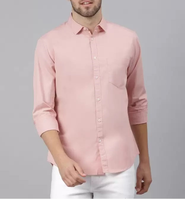Combo of 3 Cotton Shirt for Man (White Pink and Blue )