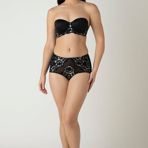 Femme Lace Padded Wired Multiway Bra - Black