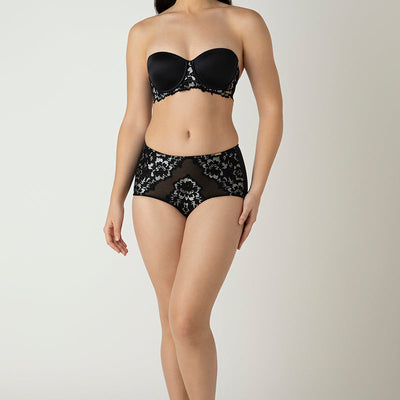 Femme Lace Padded Wired Multiway Bra - Black