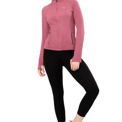Energize Performance Full Sleeve Active Jacket - Heather Rose