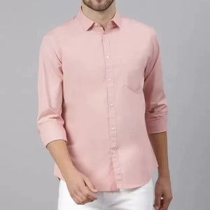 Combo of 3 Cotton Shirt for Man (Pink, Sky Blue and White)