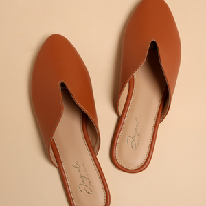 Coconut Shell Leather Mules