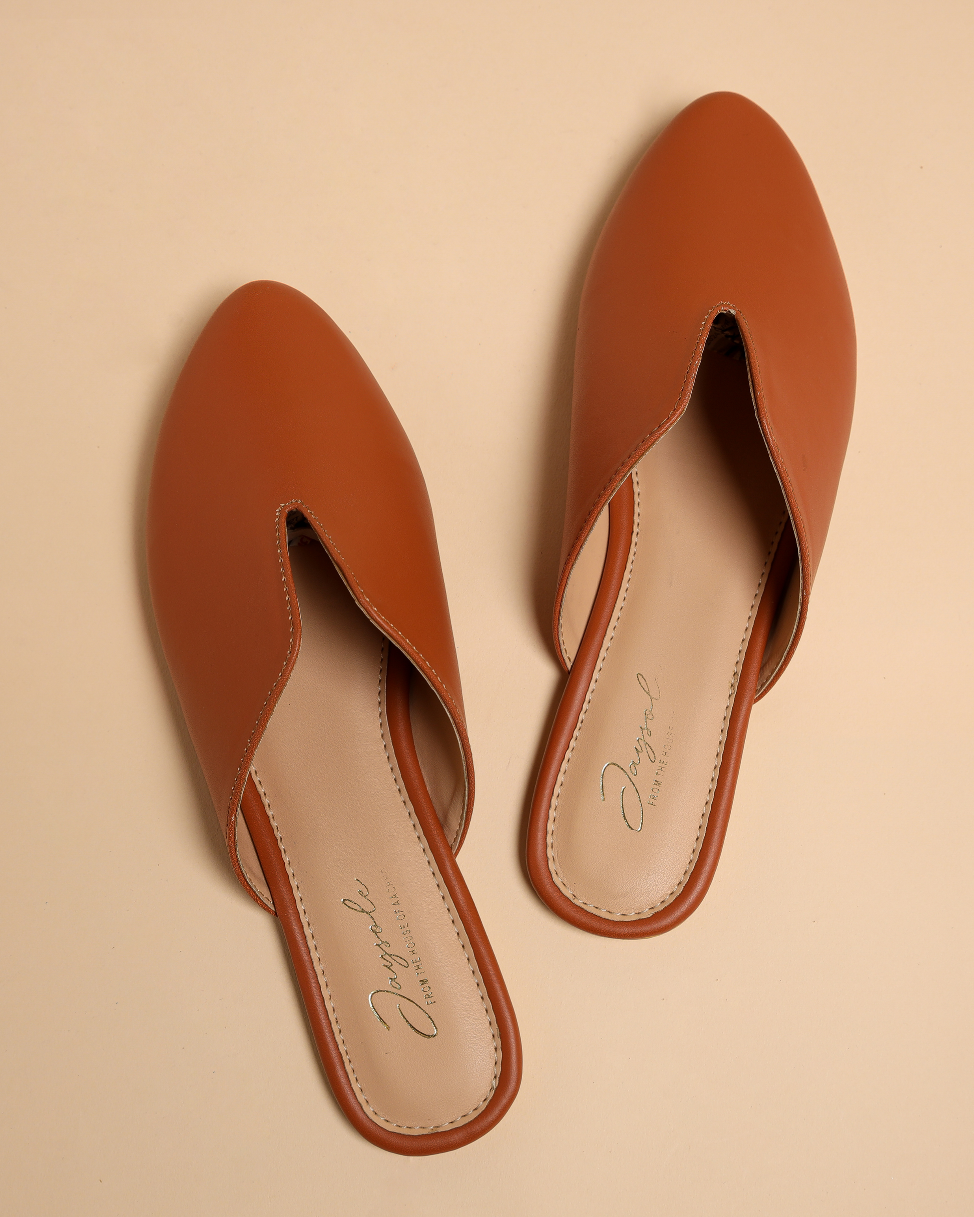 Coconut Shell Leather Mules