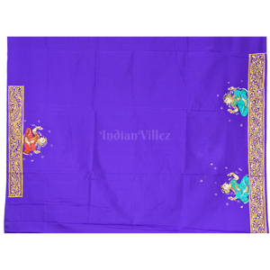 Blue Doli Barat With Nartaki Theme Pattachitra Saree