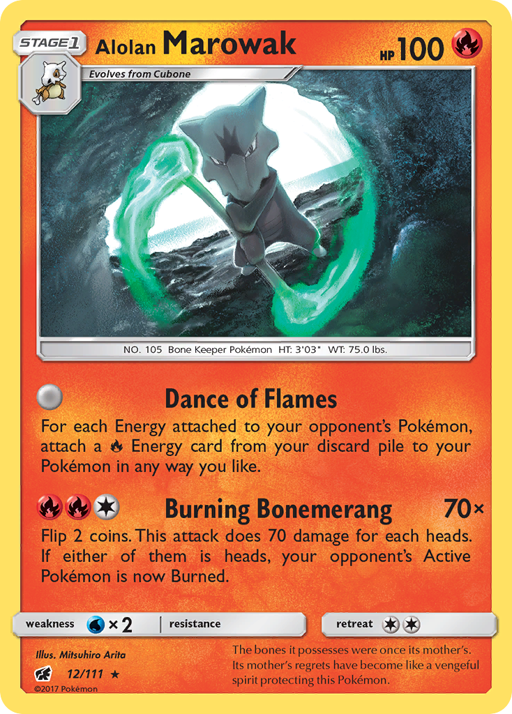 Alolan Marowak - 12/111 - Rare Holo