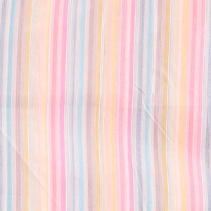 Grey semi-banaras tussar saree with contrast striped border & multi-colored striped pallu