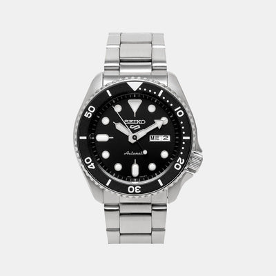 5 Sports Men Automatic Black Dial Analog Stainless Steel Watch SRPD55K1