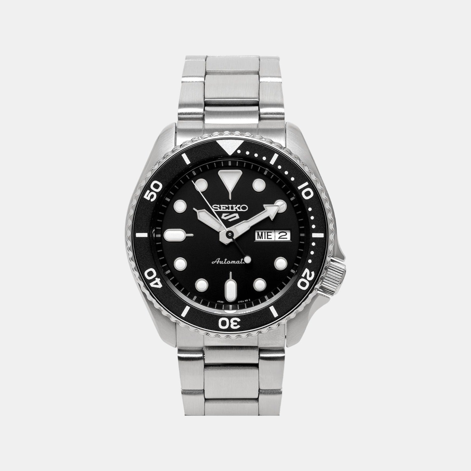 5 Sports Men Automatic Black Dial Analog Stainless Steel Watch SRPD55K1