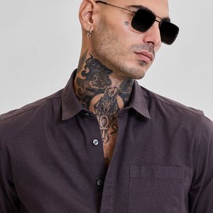 Dark Brown Slim Fit Shirt