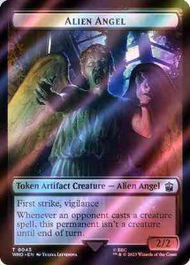 Alien Angel Token (43) // Clue Token (53) [Universes Beyond: Doctor Who: Tokens] [Surge Foil]