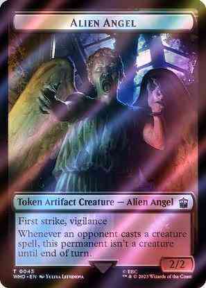 Alien Angel Token (43) // Clue Token (53) [Universes Beyond: Doctor Who: Tokens] [Surge Foil]