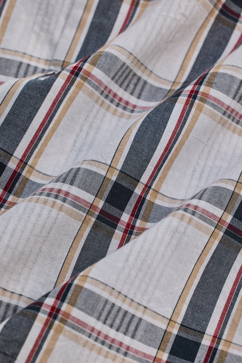 White Checks Slim Fit Shirt