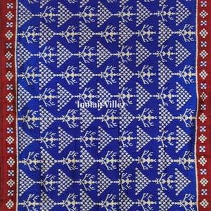 Blue Tribal & Jhoti Contemporary Silk Saree