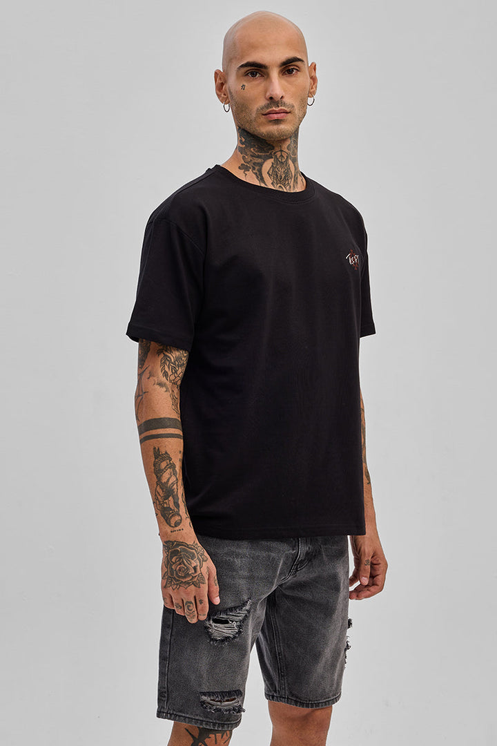 The Art Black Oversized Fit T-Shirt