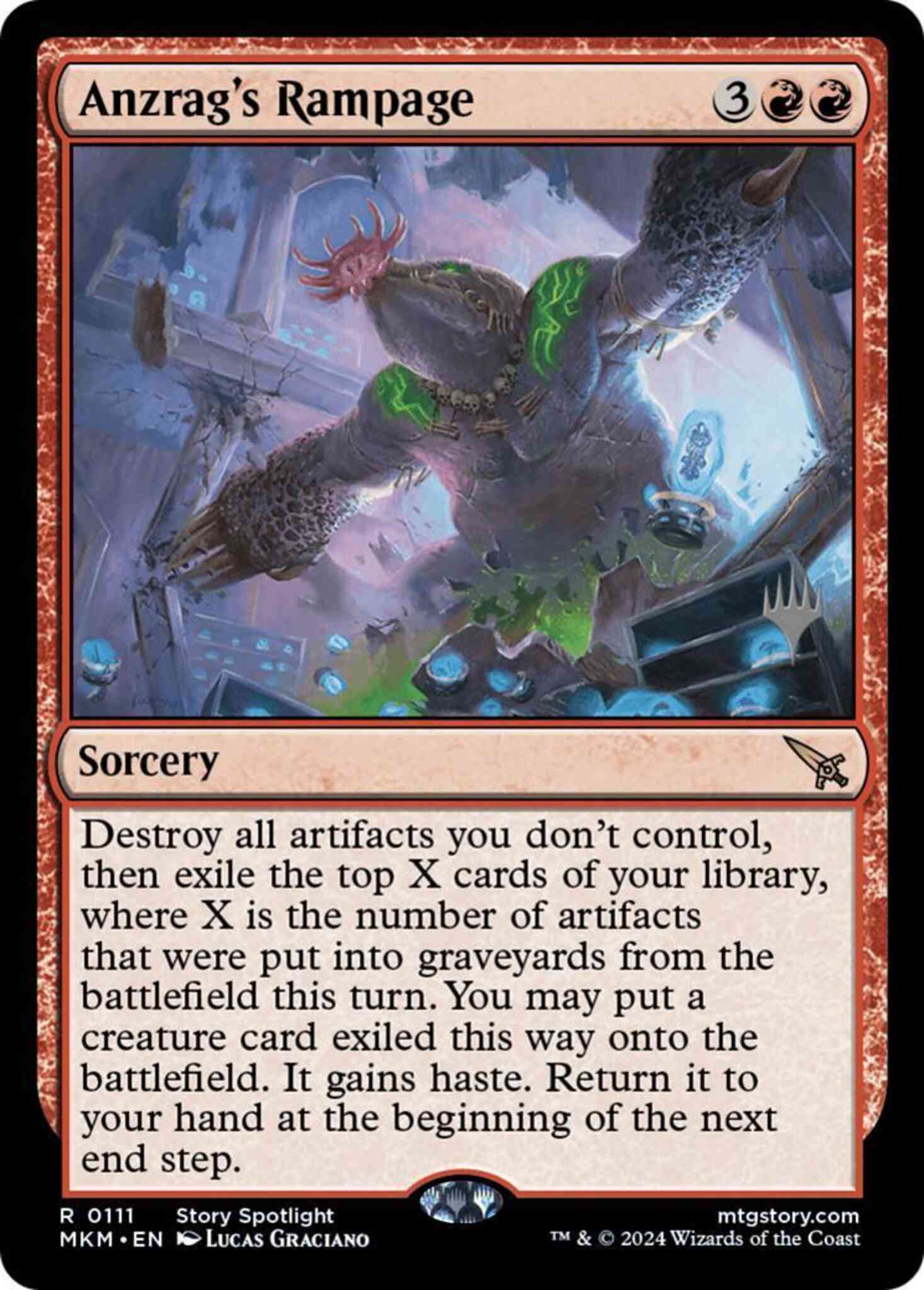 Anzrag's Rampage [111p] [Promo Pack] [Murders at Karlov Manor: Promos] [Non-Foil]