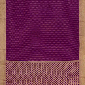 Purple Mysore Crepe Silk Saree With Floral Zari Motifs