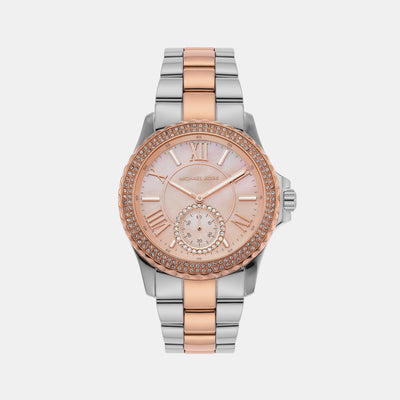 Everest Women Quartz Silver Dial Analog Stainless Steel Watch MK7402