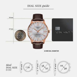 Chemin Des Tourelles Men Automatic Leather Watch T0994293603800
