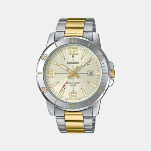 Enticer Men Quartz Yellow Dial Analog Stainless Steel Watch A1736