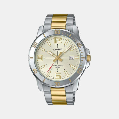 Enticer Men Quartz Yellow Dial Analog Stainless Steel Watch A1736