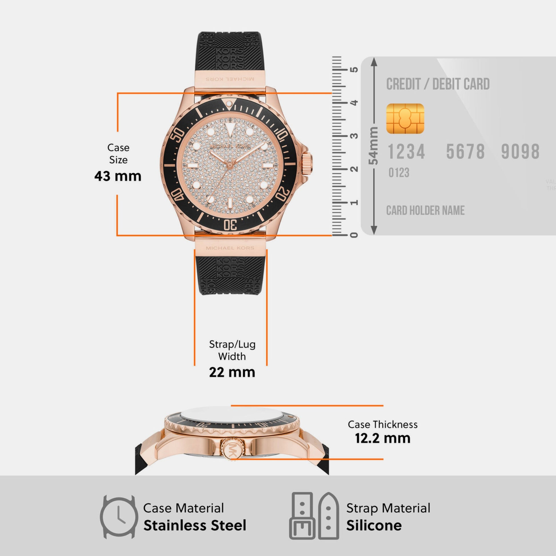 Everest Women Quartz Rose Gold Dial Analog Silicone Watch MK7358