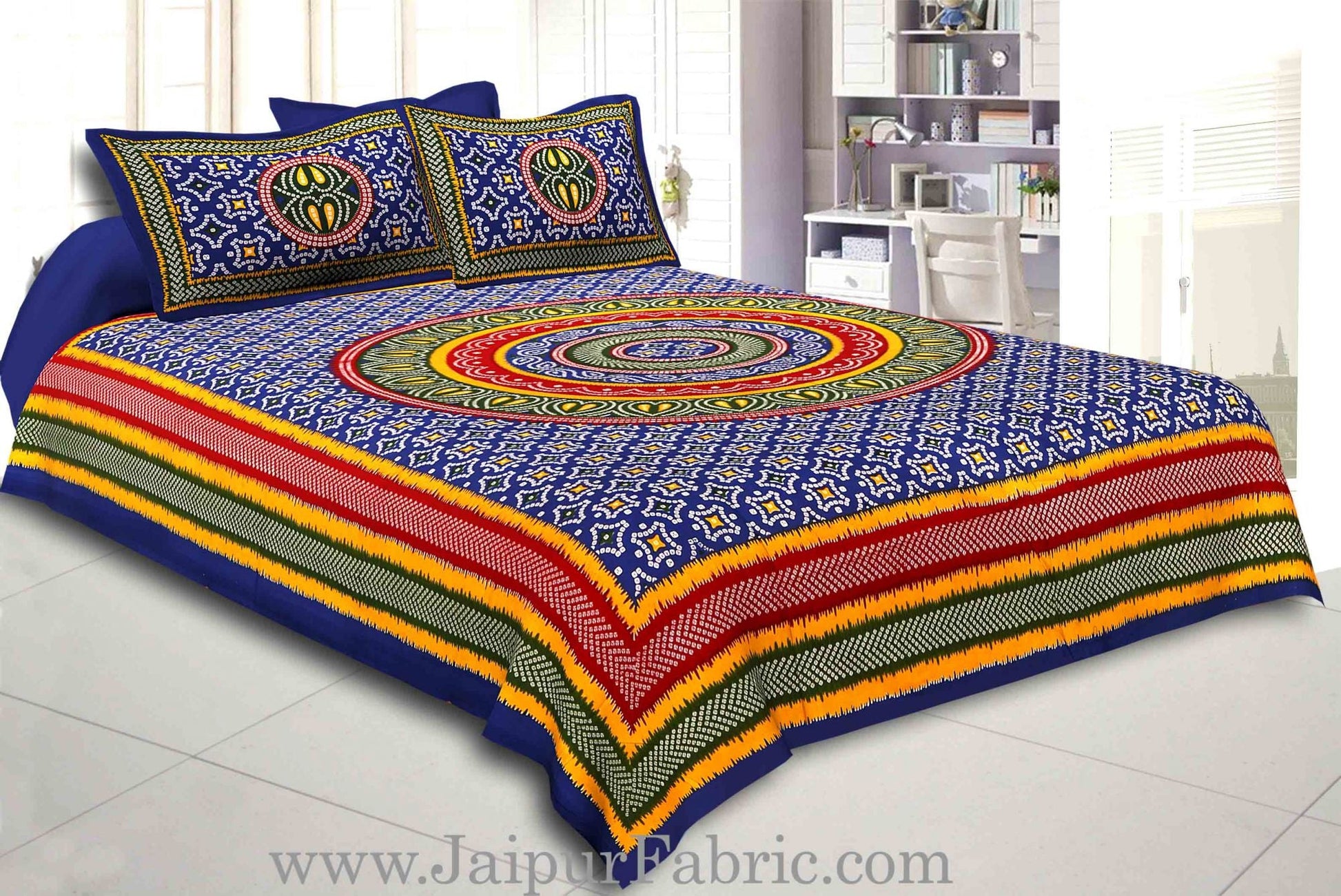 COMBO104  Beautiful Multicolor 4 Bedsheet + 8 Pillow Cover