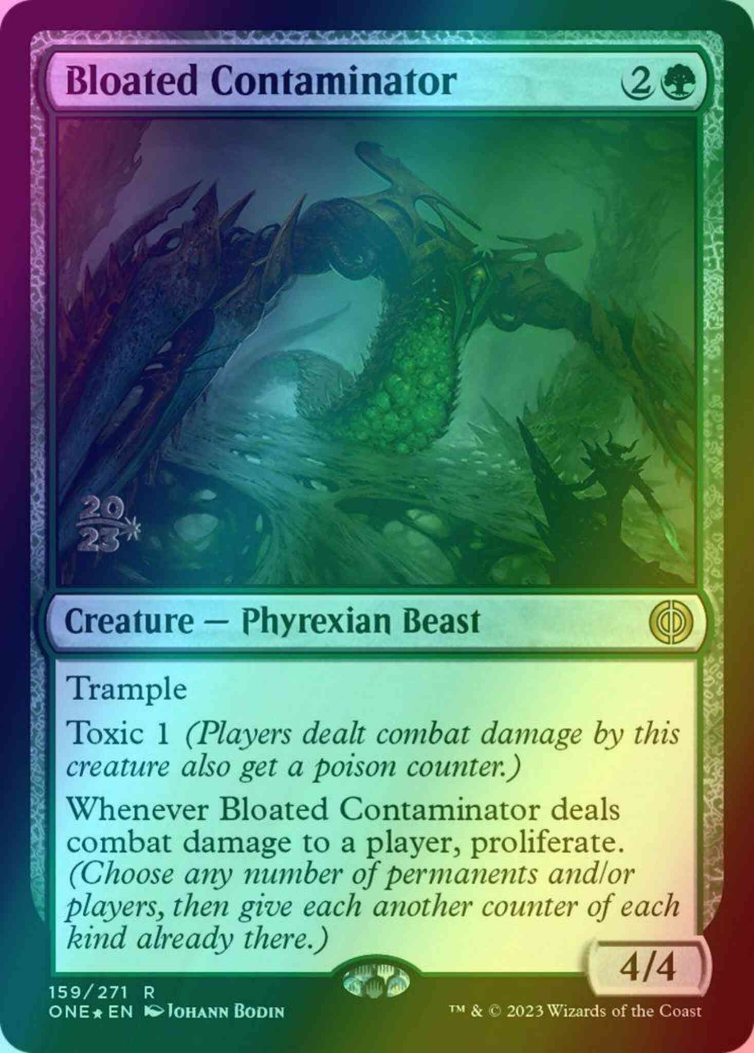 Bloated Contaminator [159s] [Prerelease] [Phyrexia: All Will Be One: Promos] [Foil]