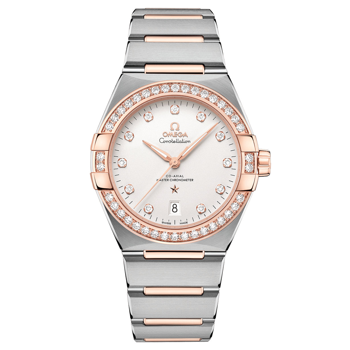 Omega Constellation Co Axial Master Chronometer Diamondssilver Dial Men 39MM