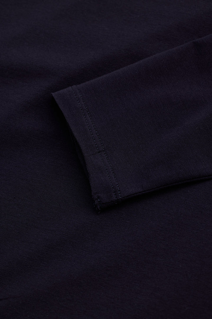 Navy Stretch Full Sleeve T-Shirt