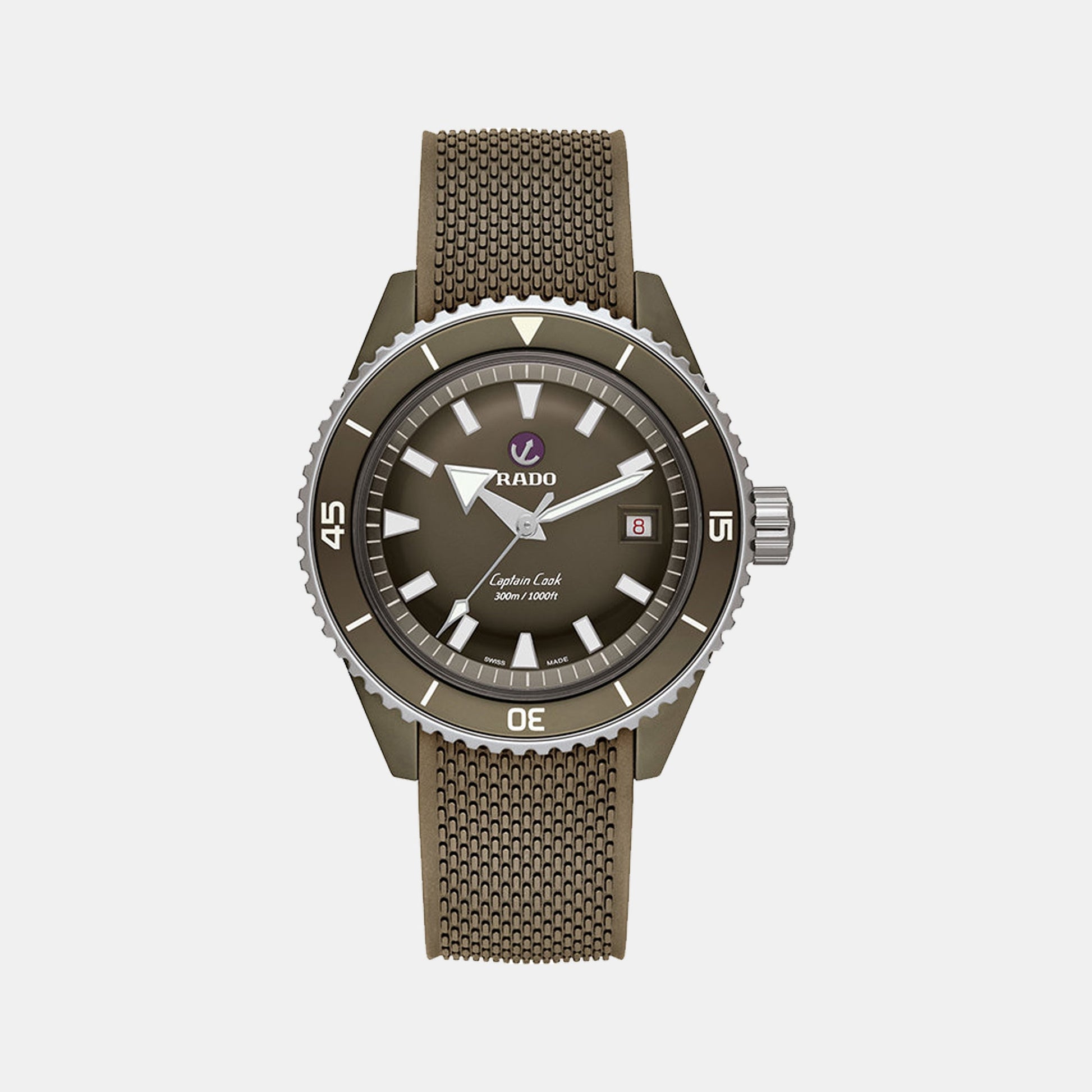 Captain Cook Men Automatic Brown Dial Analog Rubber Watch R32130318