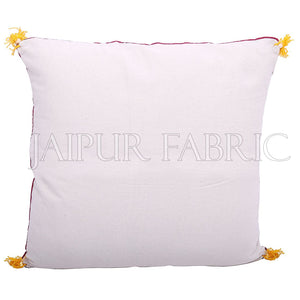 Maroon Color with Black Border Block Print Cotton Cushion Cover