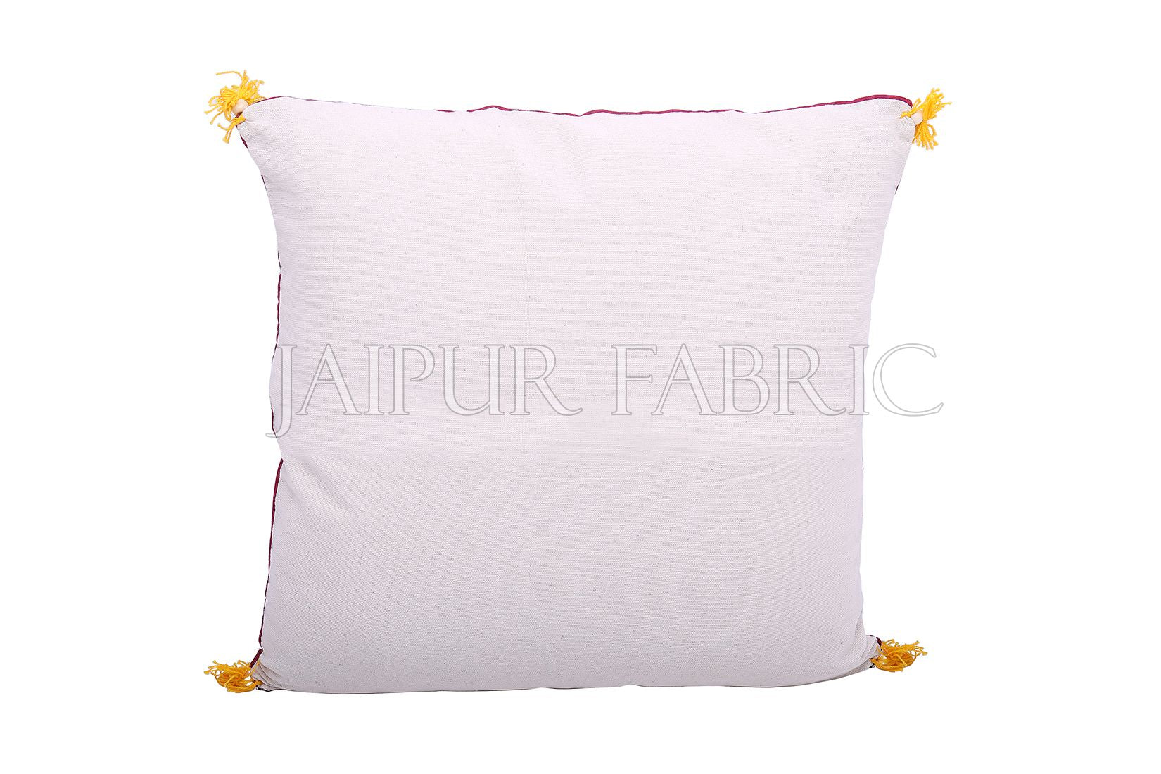 Maroon Color with Black Border Block Print Cotton Cushion Cover