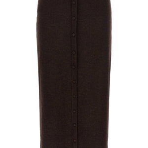 Victoria Beckham Bottoni Midi Skirt
