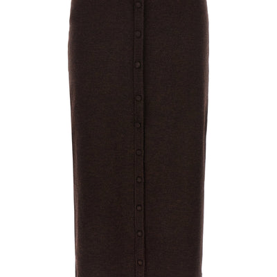 Victoria Beckham Bottoni Midi Skirt