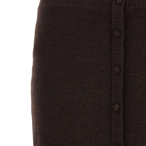 Victoria Beckham Bottoni Midi Skirt