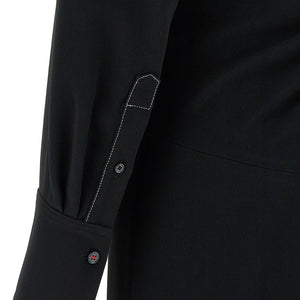 Victoria Beckham Long Sleeve Polo Collar Midi Dress