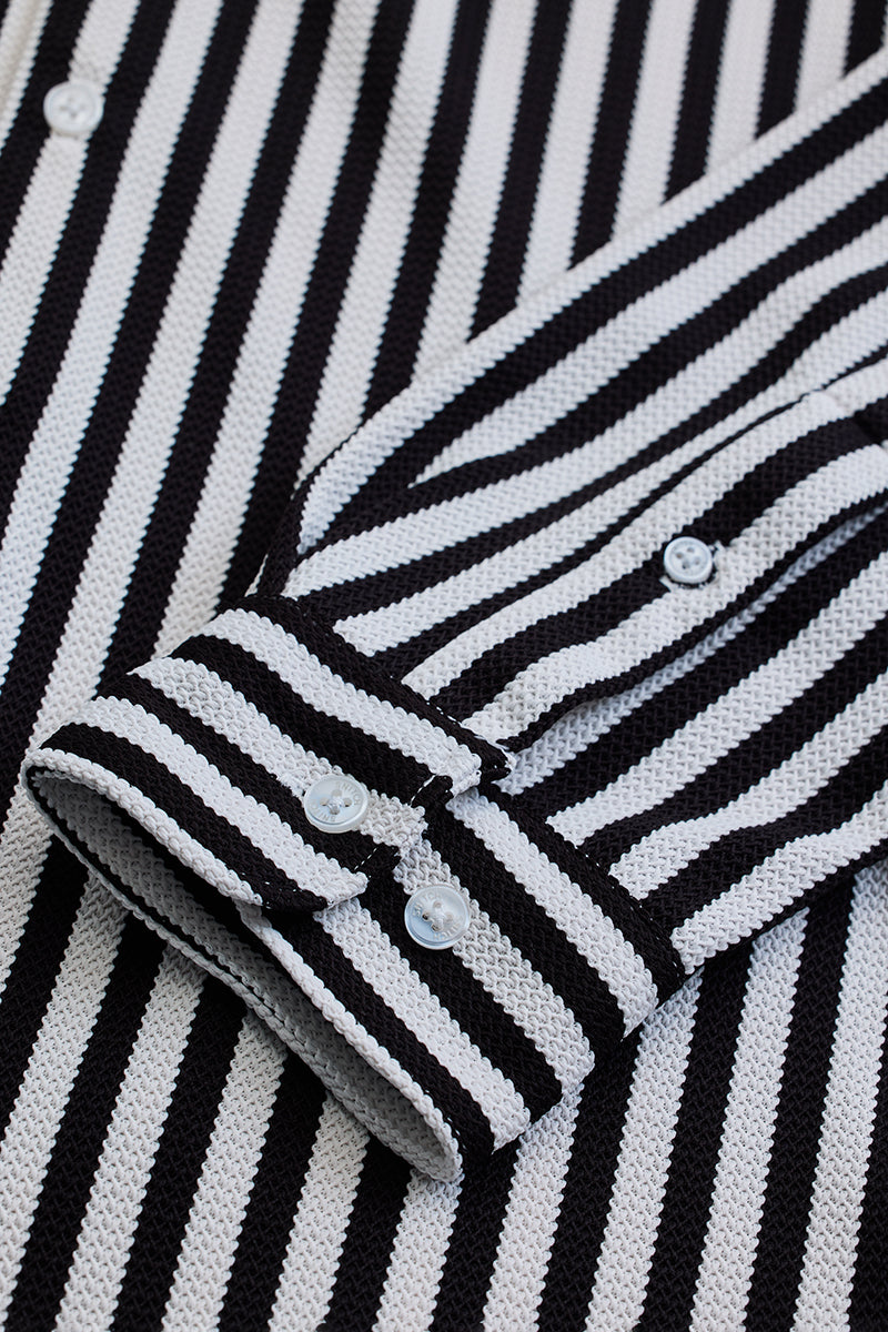 Black Stripes Slim Fit Shirt