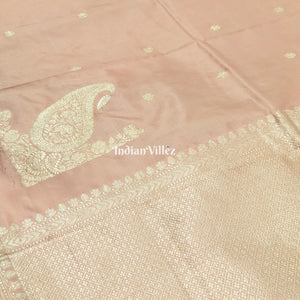 Pink Banarasi Katan Silk Saree