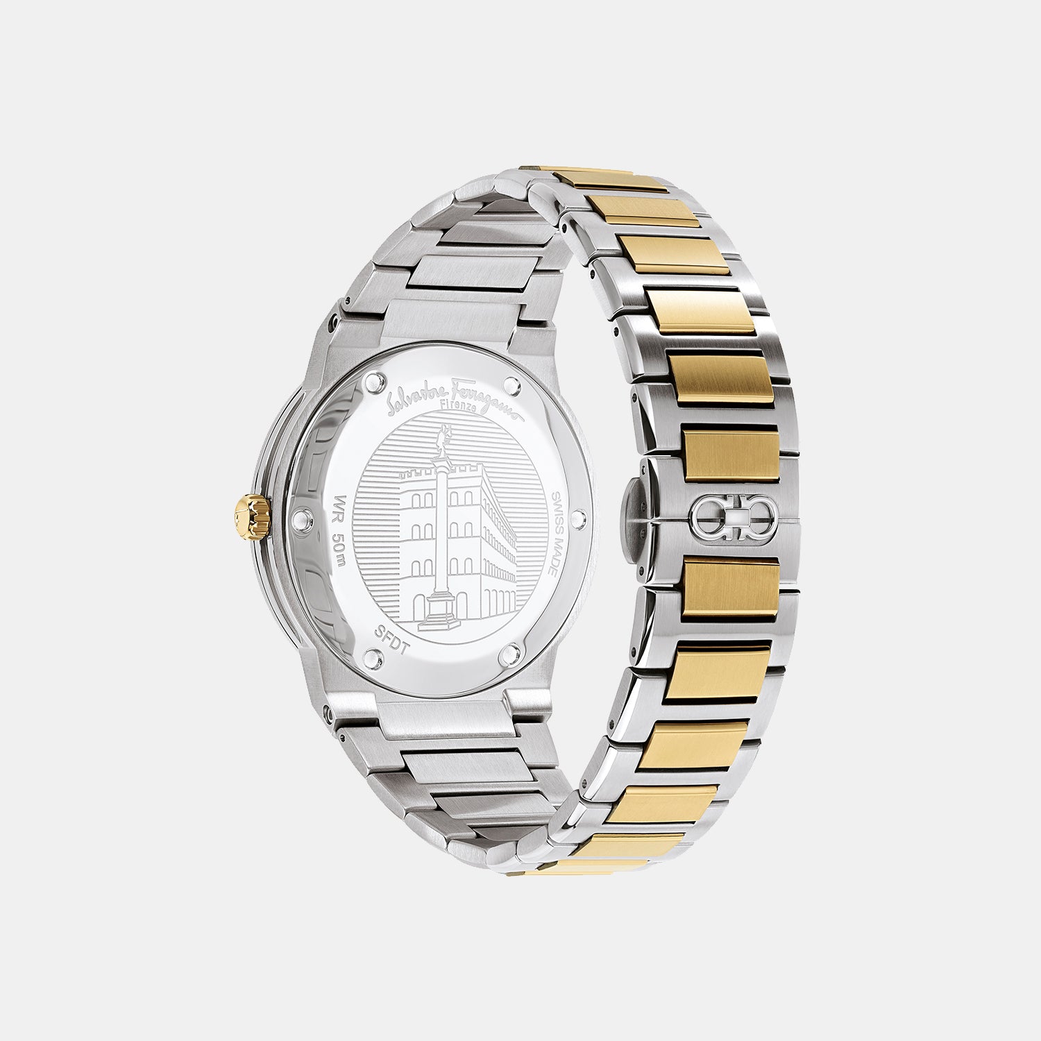 F-80 Classic Men Quartz White Dial Analog Stainless Steel Watch SFDT01420