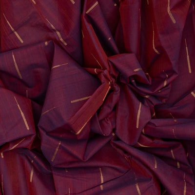 Magenta Handloom Kanchi Cotton Saree With Raindrop Buttas