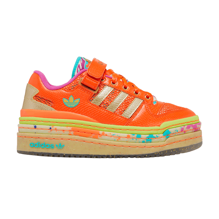 adidas Forum Lo Triple Platform Impact Orange Gold Metallic Semi Solar Orange (Women's)