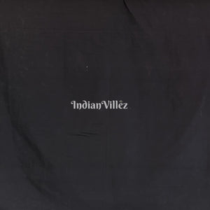 Black Shree Ganesh Pattachitra Saree