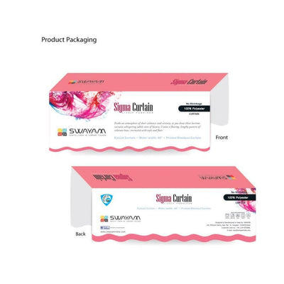 PEACH FLORAL SIGMA CURTAINS- 1986