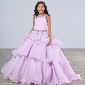 Girls Tiered Halter Gown by Tiffany Princess 13787